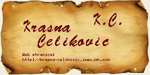 Krasna Čeliković vizit kartica